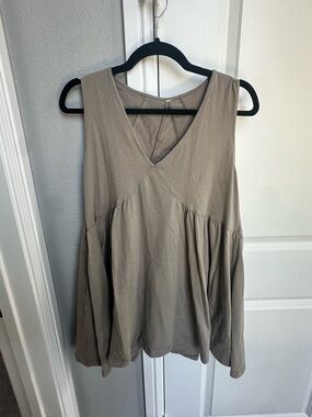 Flowy Taupe Mini Dress